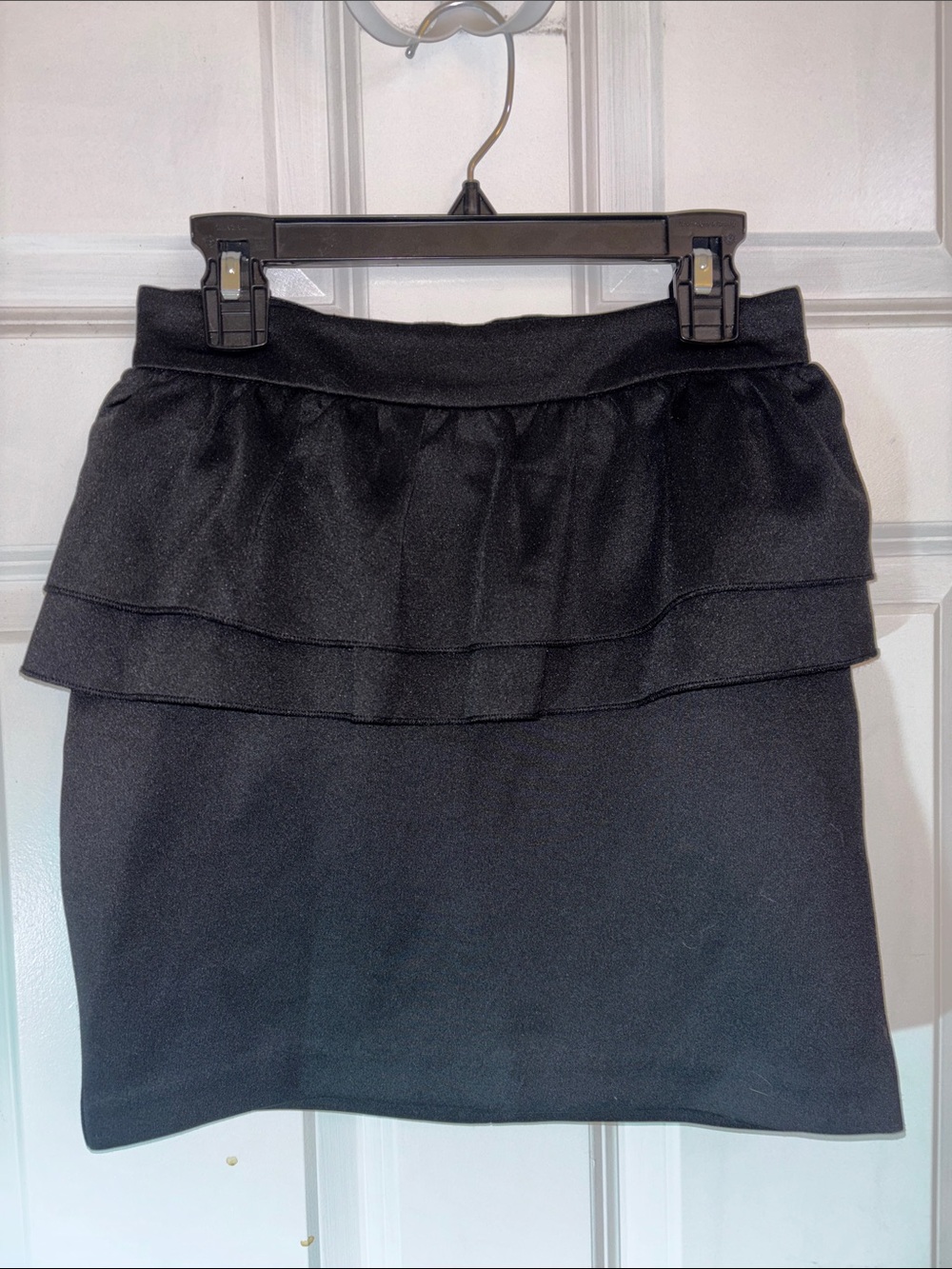Charlotte Russe Black Tiered Ruffle Mini Skirt - Classic Black